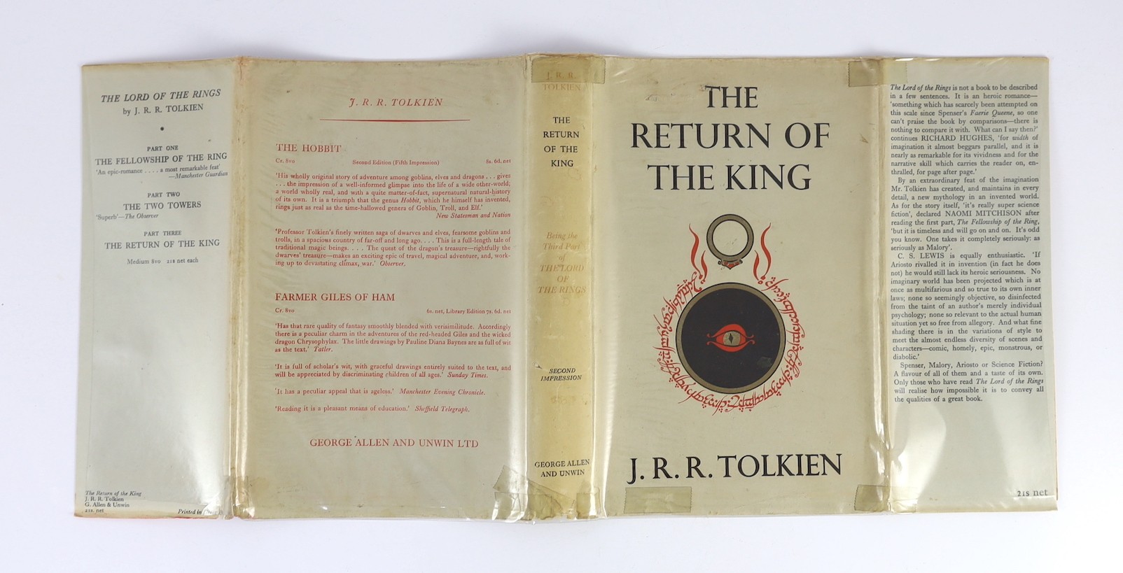 Tolkien, J.R.R - The Lord of the Rings, 3 vols, 1st editions